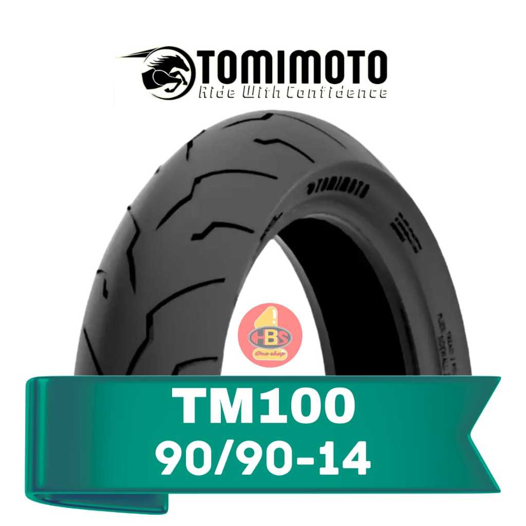 Ban Motor Ring 14 [ 90/90 ] TM100 TOMIMOTO 90/90-14 Tubeless Ban Belakang Beat, Vario Dll