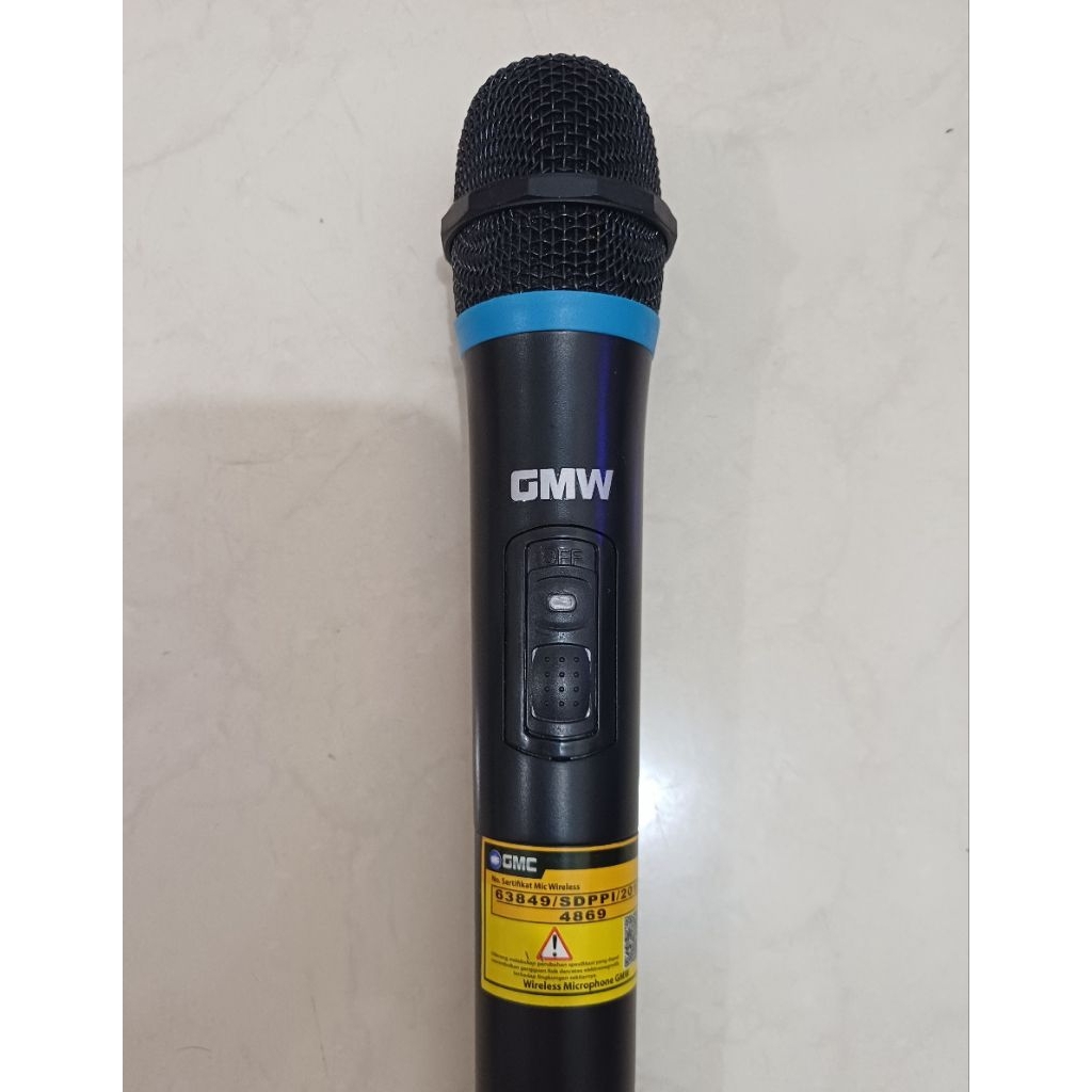 Mic / Microphone Wireless GMC 883N - Sticker KUNING ( Copotan / Bawaan Asli dari Speaker GMC 883N & 