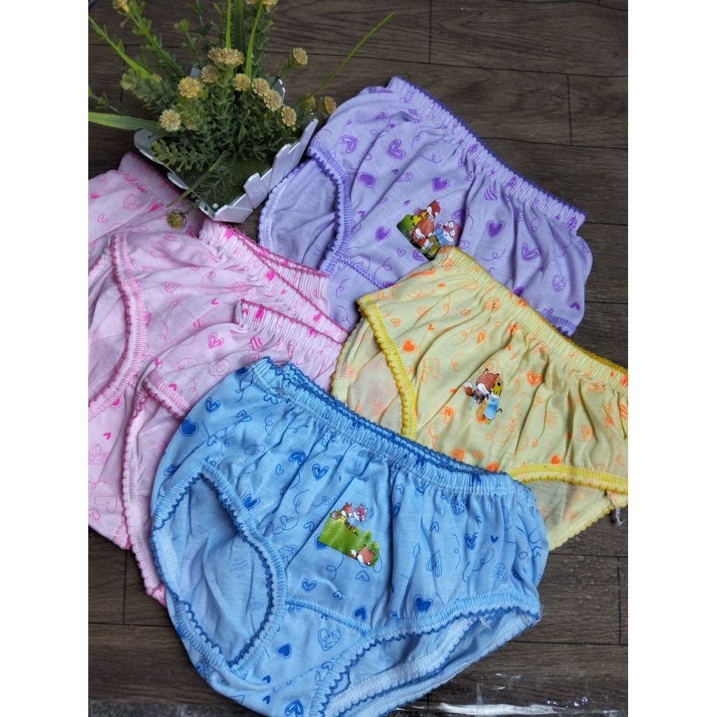 12 PCS/ 1 LUSIN CELANA DALAM ANAK MOTIF KARAKTER/ CELANA DALAM SABLON / CELANA DALAM MOTIF LOVE KECI