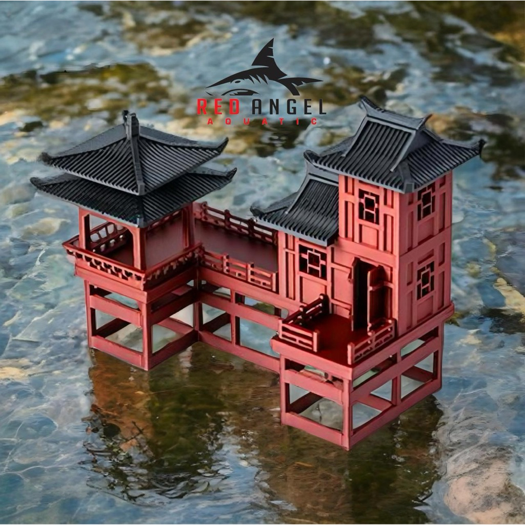 miniatur gerbang kuil hiasan aquascape paludarium diorama super realistic