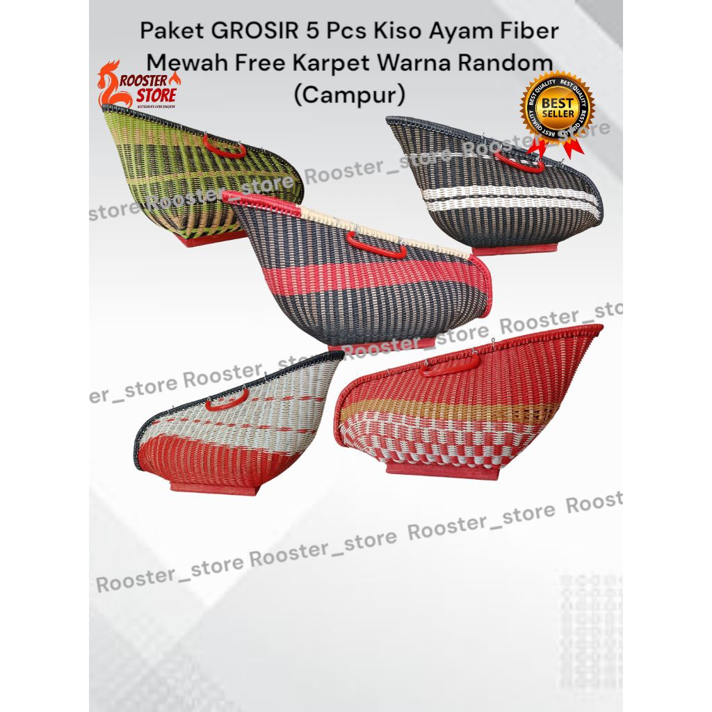 PAKET GROSIR FREE KARPET 5 PCS KISO AYAM FIBER LURUS MEWAH KISO AYAM BANGKOK FIBER SUPER TAS AYAM AD