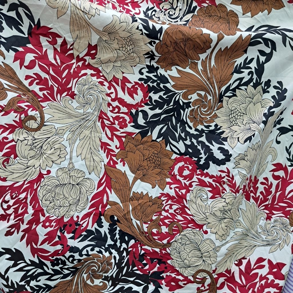 kain katun poplin motif - kain poplin premium motif batik - kain katun poplin rd