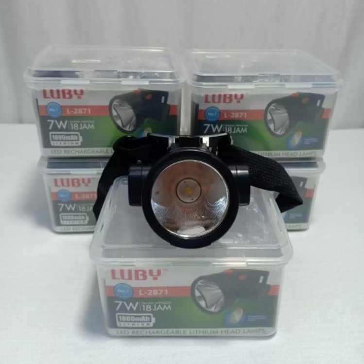 SENTER KEPALA LED CHARGER LISTRIK 7 WATT/SENTER CAMPING