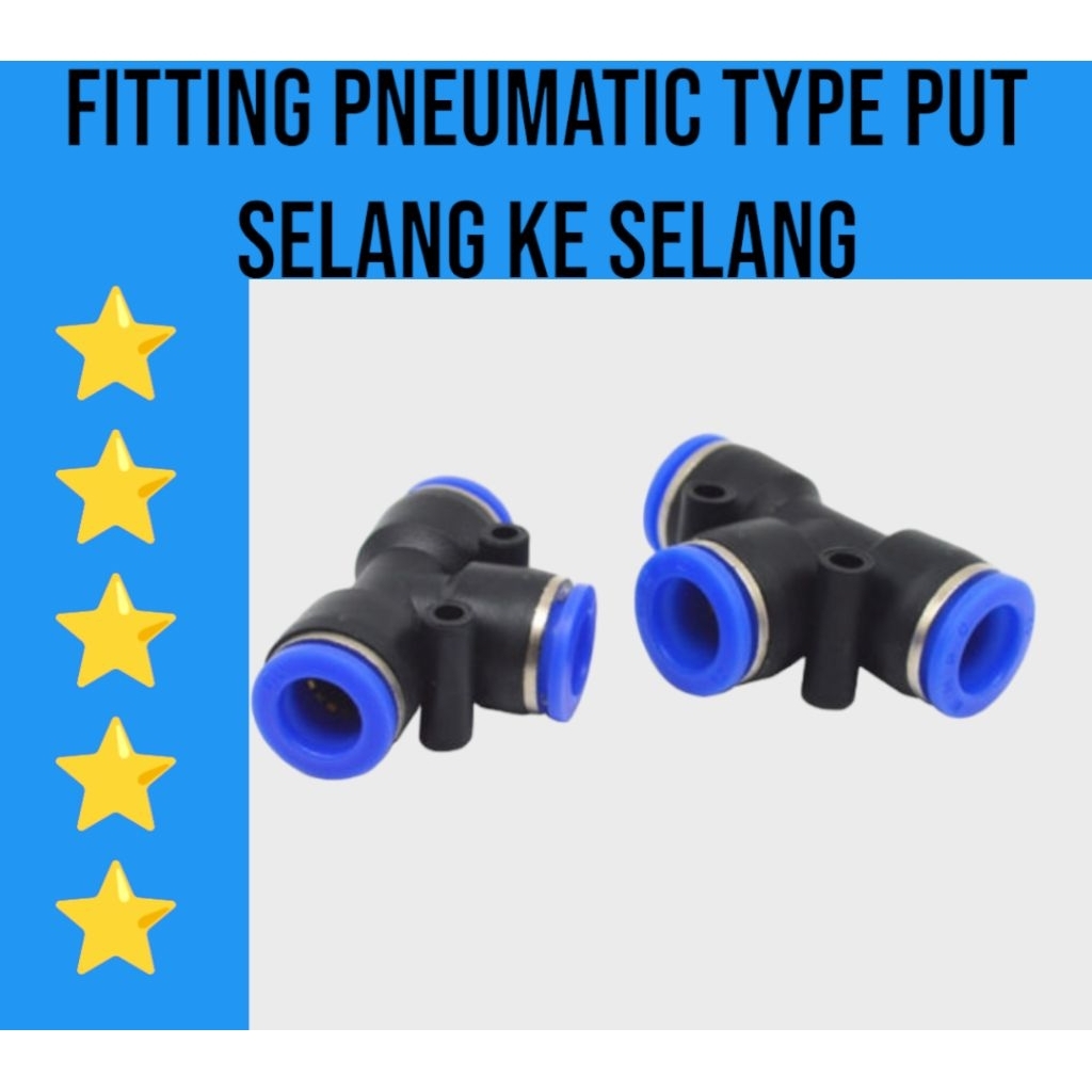 FITTING PNEUMATIC TEE06MM SELANG 6MM