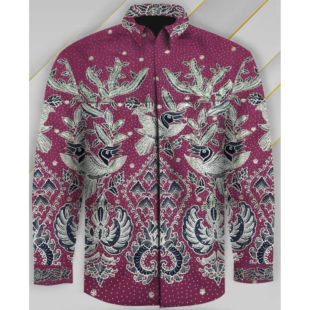 kain batik tulis pria katun tanahan prada warna biru hitam hijau orange pink