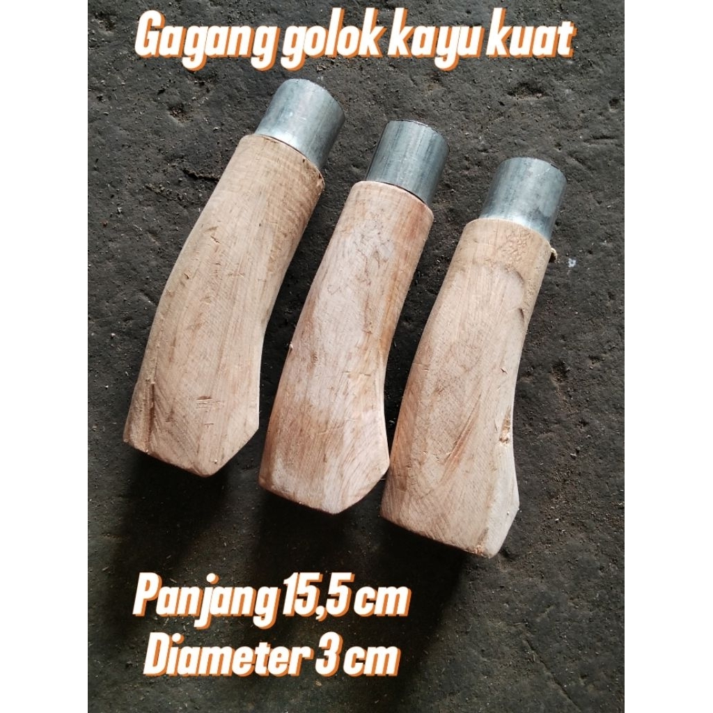 Gagang Golok Bendo Kayu/Gagang Arit Tinggal Pasang/Gagang Pisau Kayu