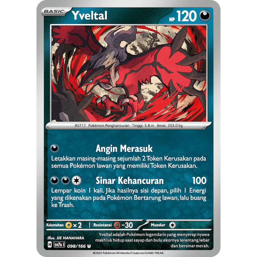 Yveltal U sv7s 098/166 - Bimbingan Rasi - POKEMON TCG INDONESIA