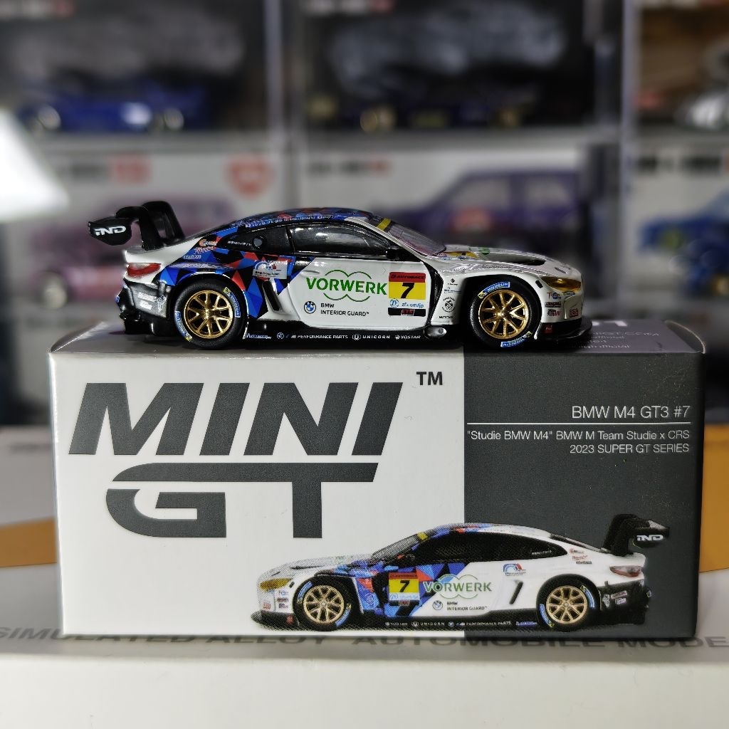 Mini GT #691 BMW M4 GT3 #7 "Studie BMW M4" BMW Team Studie x CRS 2023 SUPER GT SERIES