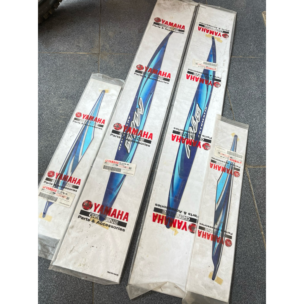 striping mio sporty 2006 biru jari jari original