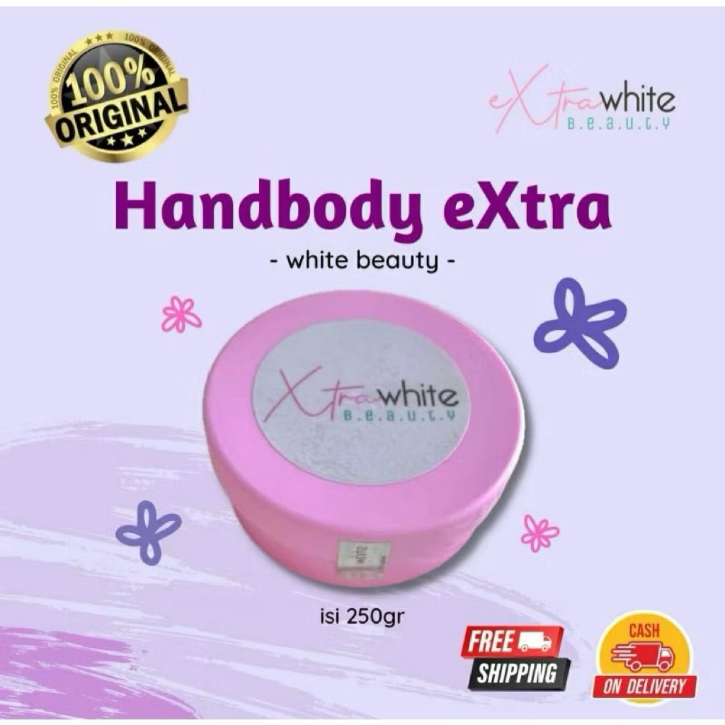 HB EXTRA WHITE 250gr | PEMUTIH BADAN AMPUH | EXTRA WHITE BEAUTY | EXTRAWHITEBEAUTY