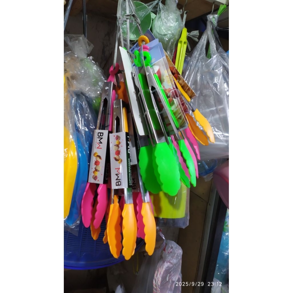 Capit /Capitan Gorengan Makanan Stainless Silikon Plastik