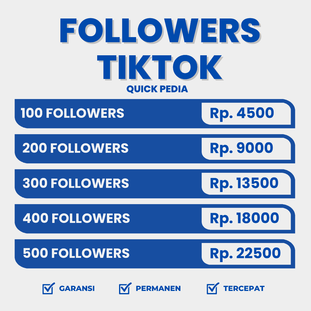 FOLLOWER TIKTOK GRATIS REFILL 30 HARI FOLLOW TIKTOK PENGIKUT TIKTOK High Quality