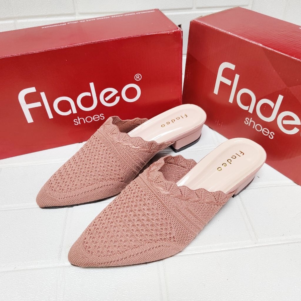 Sandal bustong rajut B01 hak 3cm size 37-41 sandal wisuda kondangan pesta wanita fladeo sandal brand
