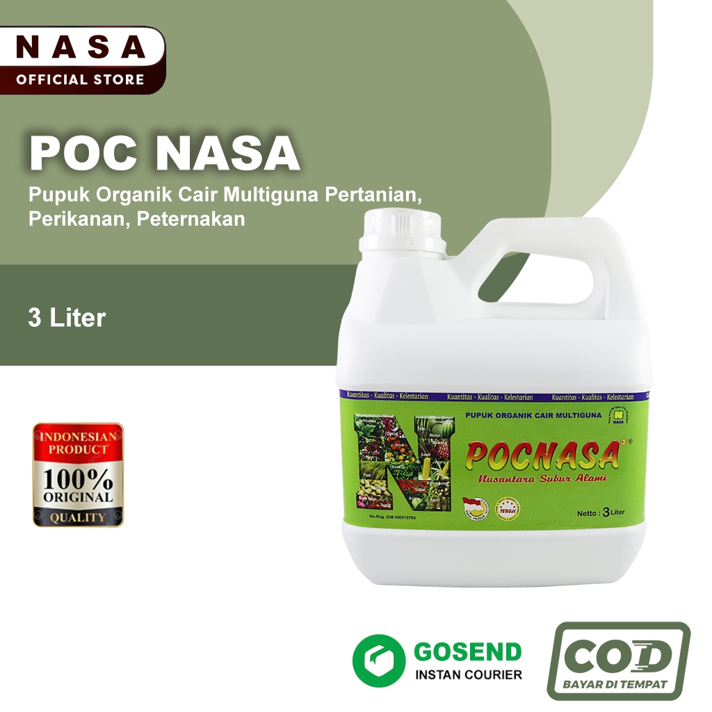 PUPUK ORGANIK NASA PENYUBUR TANAH 3 LITER / PUPUK ORGANIK NASA