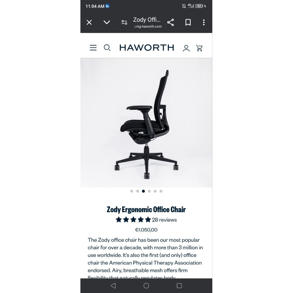 Haworth Ergonomic Office Chair