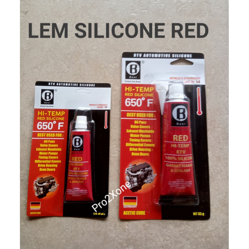 LEM SILICONE RED / LEM GASKET MERAH
