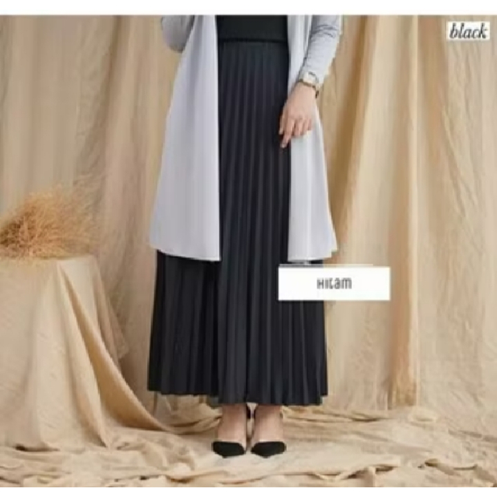 ROK PLISKET KOREAN STYLE ROK PLISKET TERBARU SIMPLE ELEGAN ROK PANJANG REMAJA KEREN AESTHETIC BAJU W
