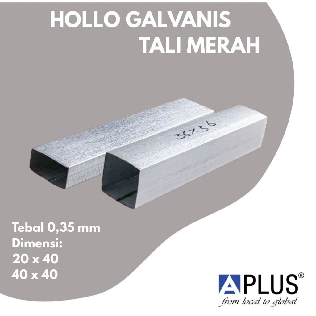 Hollow Galvanis Tali Merah Tebal 0.35 mm