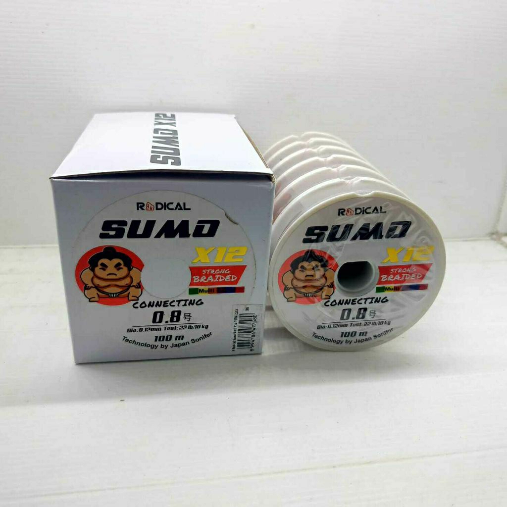 SENAR PE SUMO X12 100 METER MULTICOLOR