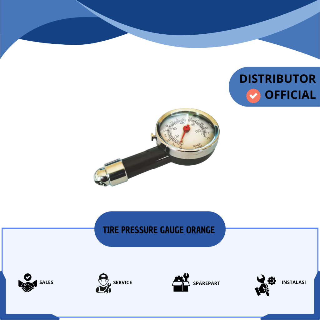 TIRE PRESSURE GAUGE ORANGE ALAT TESTER PENGUKUR TEKANAN ANGIN BAN