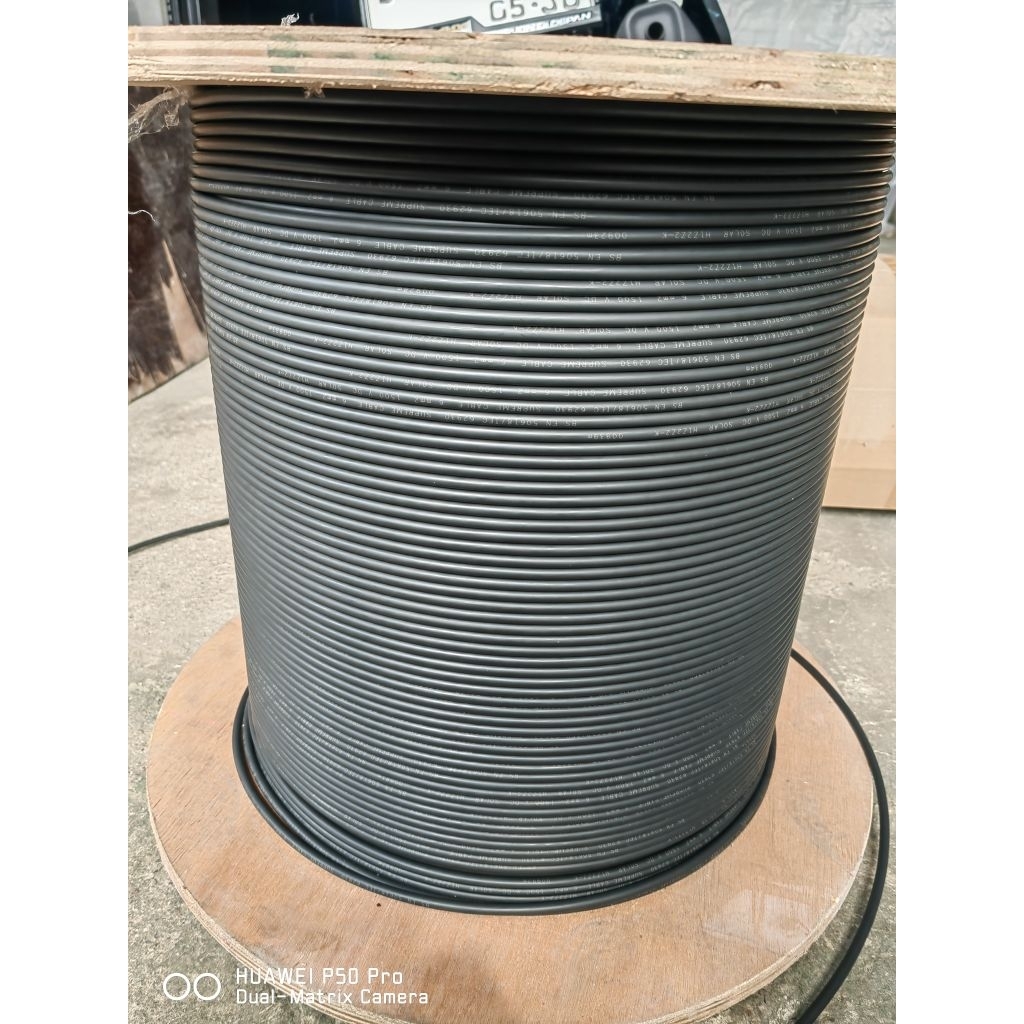 kabel pv solar panel 1500vdc 1x6mm supreme 1x6mm serabut kabel dc panel surya