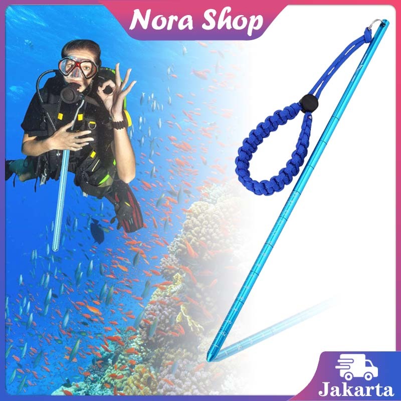 Pointer Selam Aluminium / Alat Selam Scuba Diving With Lanyard Snap / Tongkat Selam Scuba Diving