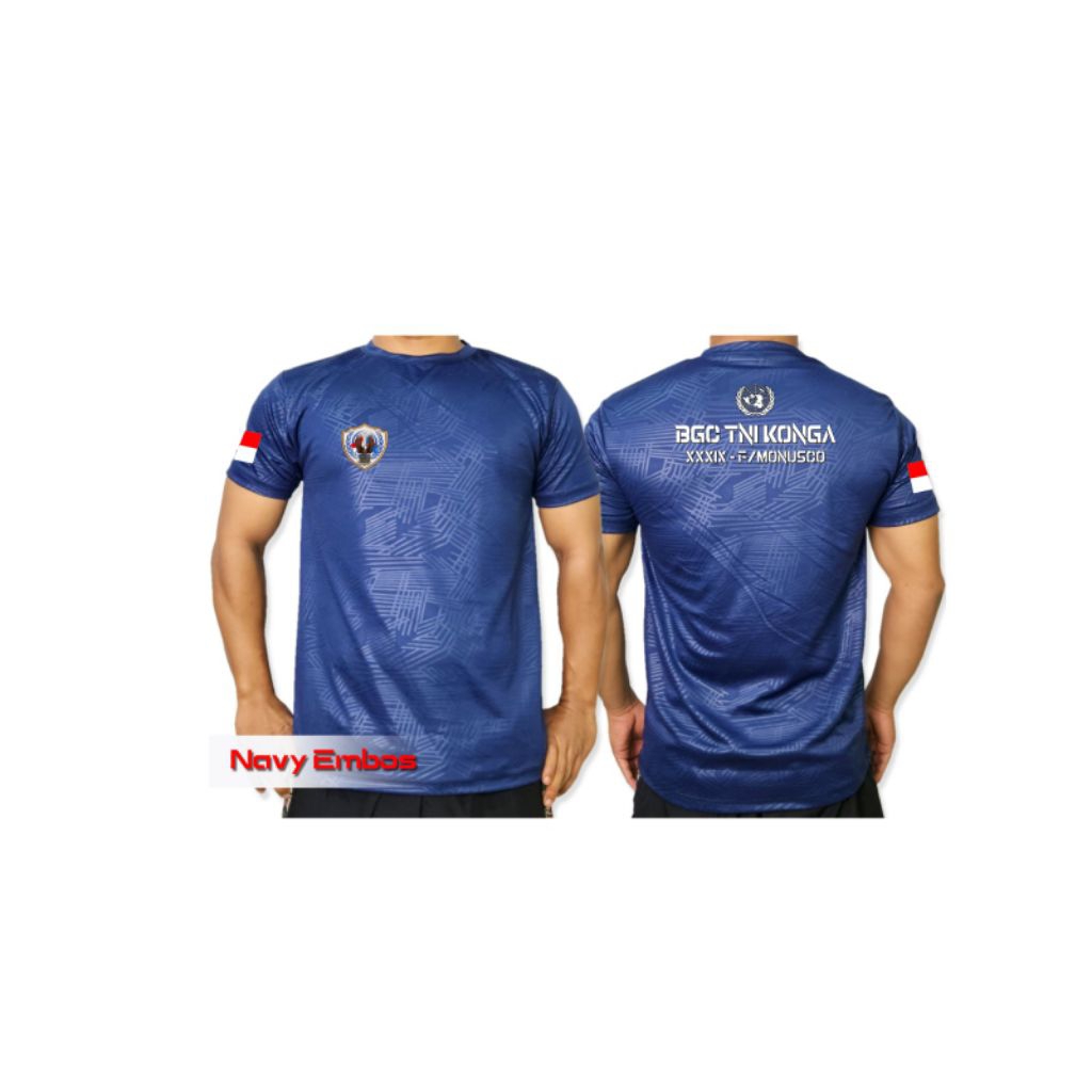 Kaos SATGAS RDB/BGC XXXIX-F MONUSCO/Kaos INDO RDB 39-E MONUSCO Bahan Dryfit EMBOS PREMIUM/Kaos jerse