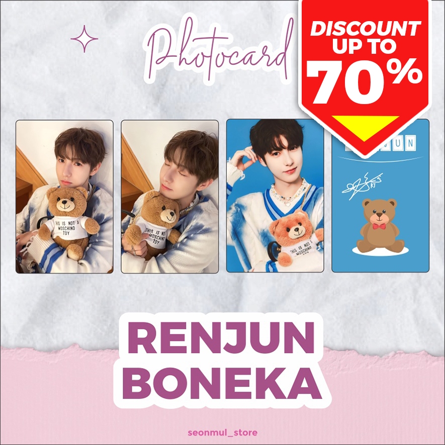 PHOTOCARD PC RENJUN BONEKA / RENJUN BEAR / RENJUN WINTER ALBUM NCT DREAM CANDY / RENJUN TRADING CARD