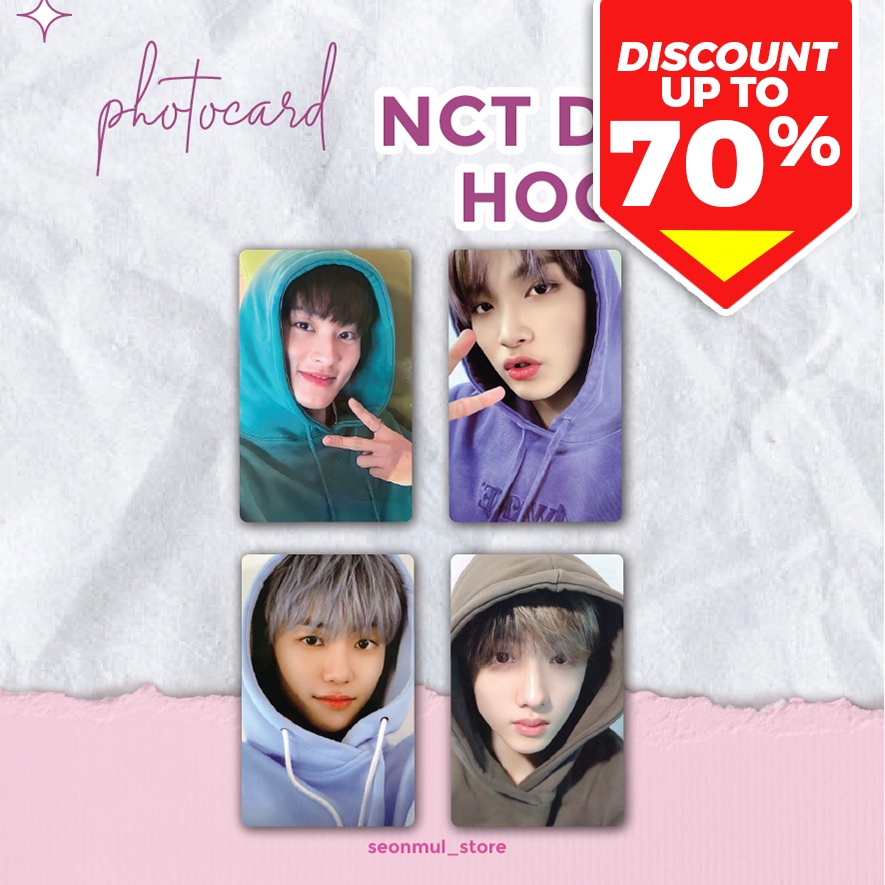 RARE PHOTOCARD PC NCT HOODIE / PC JAEMIN HOODIE BIRU / PC HAECHAN HOODIE UNGU / PC MARK HOODIE IJO /