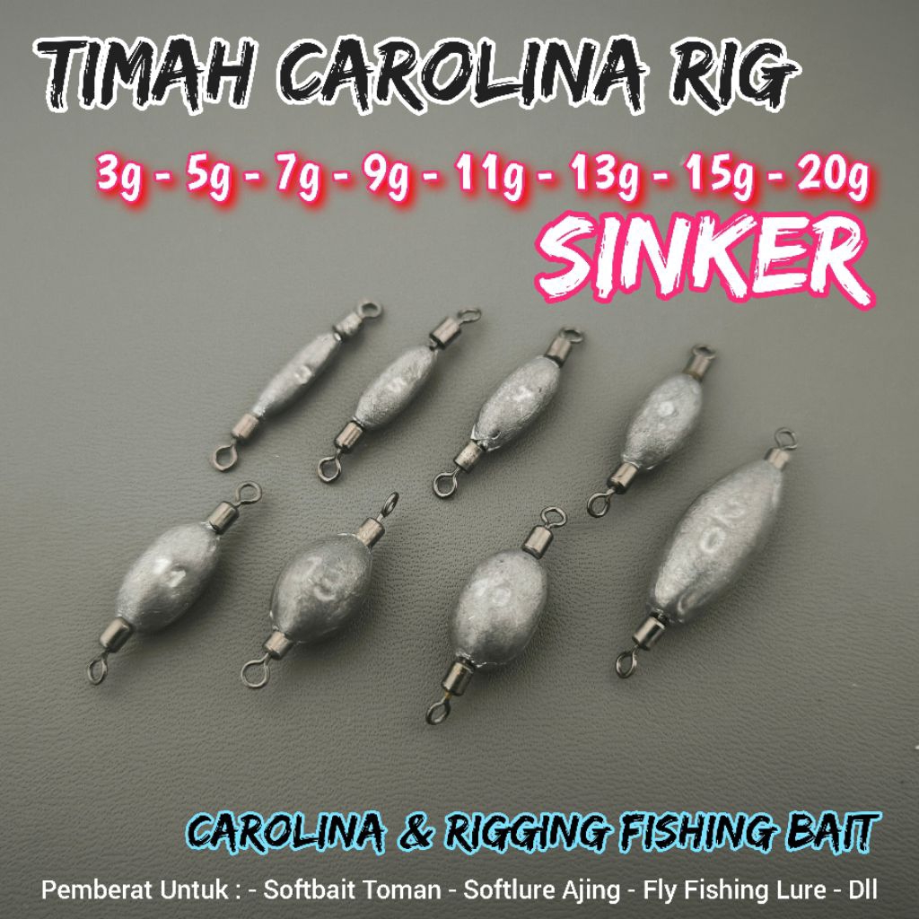 Timah Sinker Carolina Rig Kotrek Sabiki Softlure Sinker