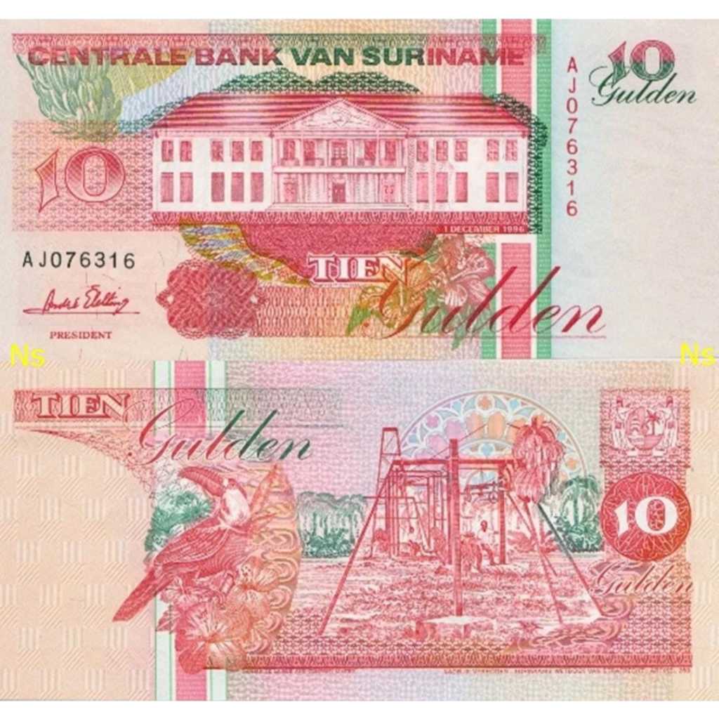 Suriname 10 Gulden UNC-Original 100%