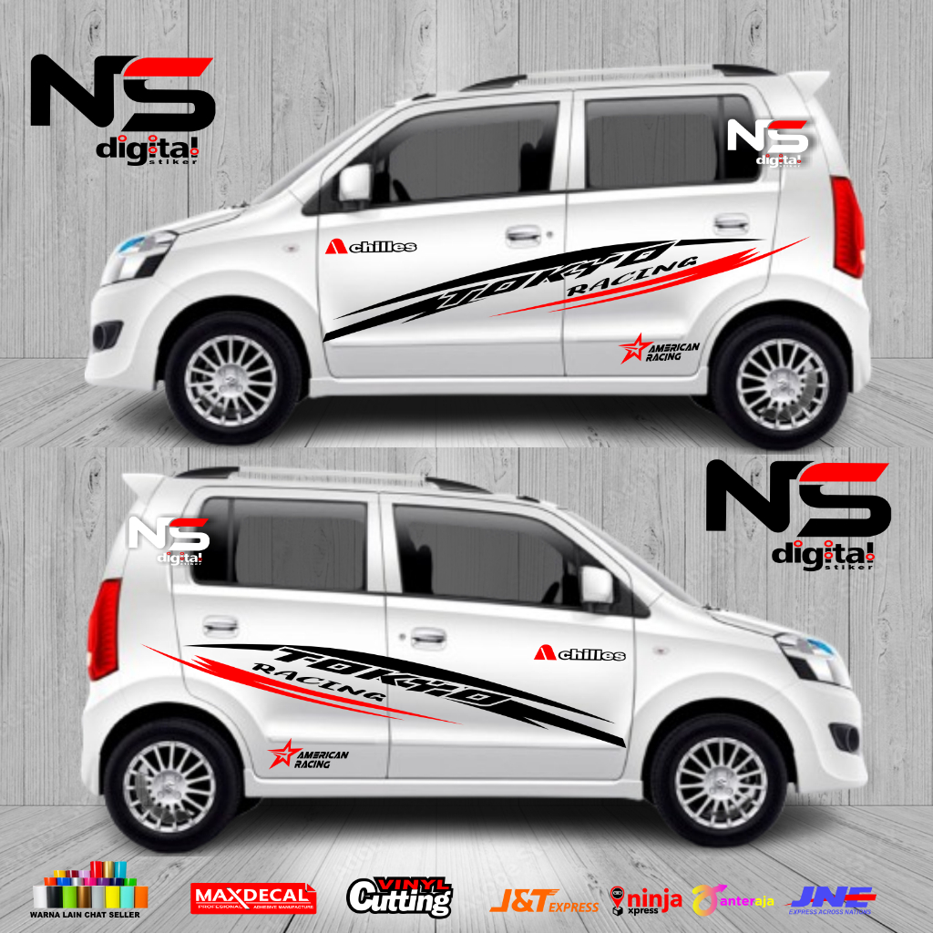 Stiker mobil karimun wagon r stiker cutting variasi body samping striping all mobil karimun wagon r