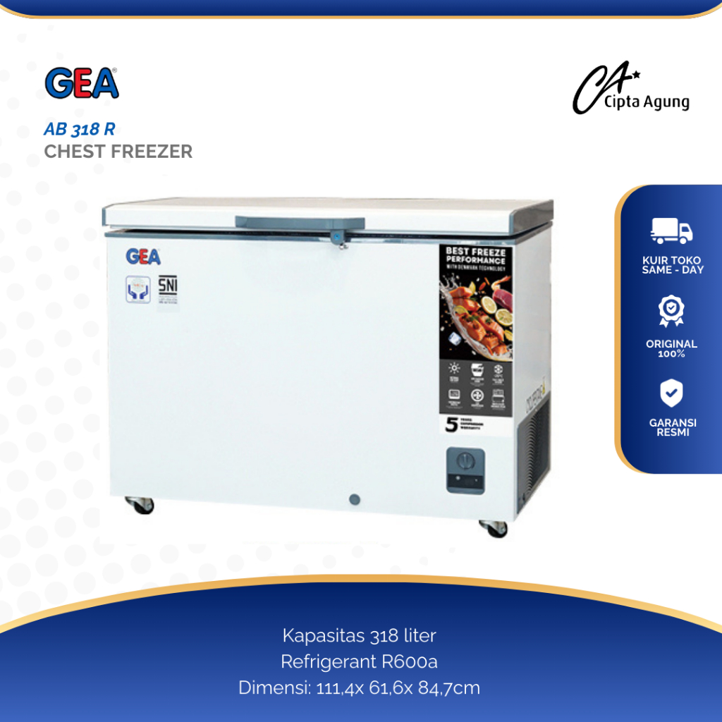 GEA CHEST FREEZER 318 GEA AB 318 GEA  AB 318 GEA AB-318R [BDG] FREEZER BOX