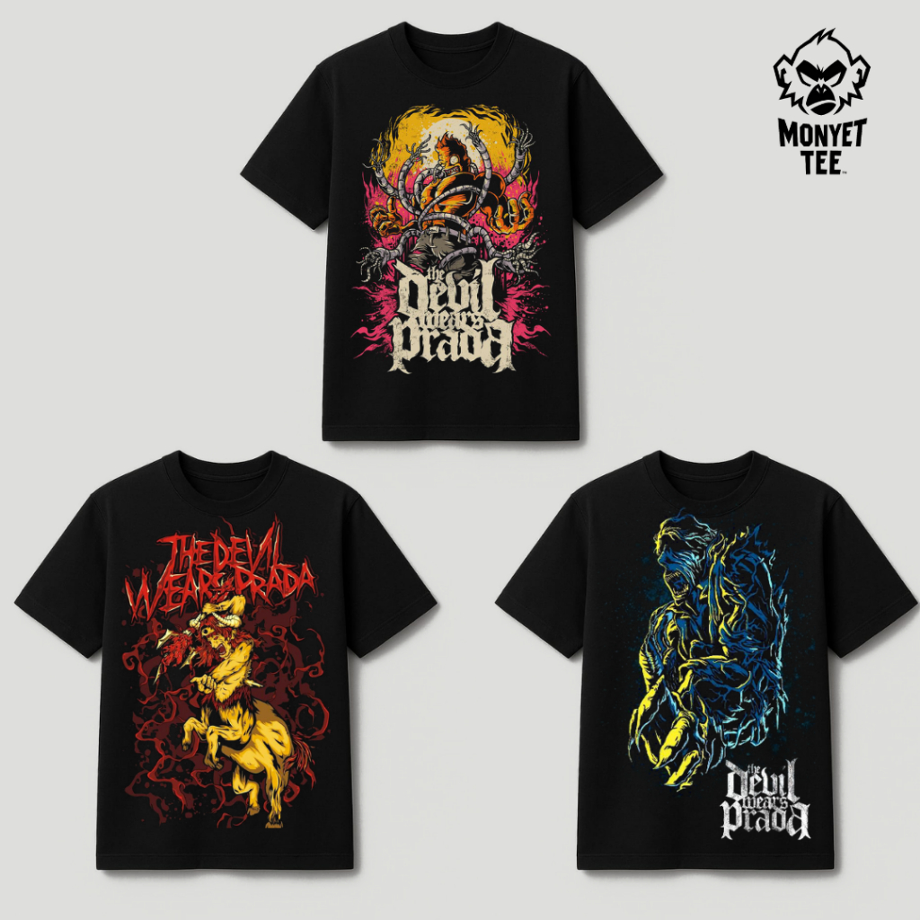 Kaos Band The Devil Wears Prada | Tshirt Musik Metalcore Pria Wanita