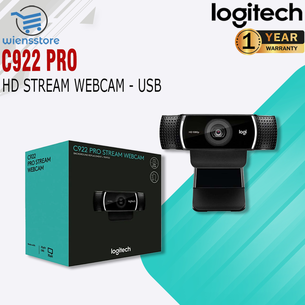 Logitech C922 Webcam Pro Streaming Full HD 1080p dengan Tripod