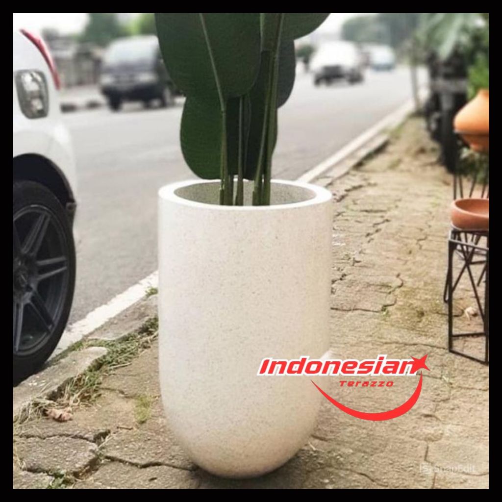 Pot Terazzo Model Kapsul Handmade | Pot Teraso