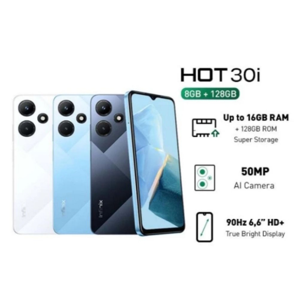 HP INFINIX HOT 30I 8/128 GB - INFINIX HOT 30 I RAM 8GB ROM 128GB GARANSI RESMI