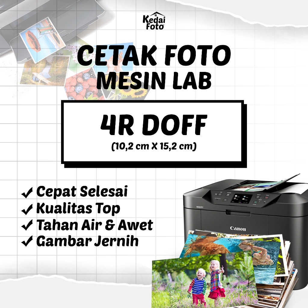 Cetak Foto 4R Foto Doff Kodak Lucky Foto Kualitas Lab (10x15cm)