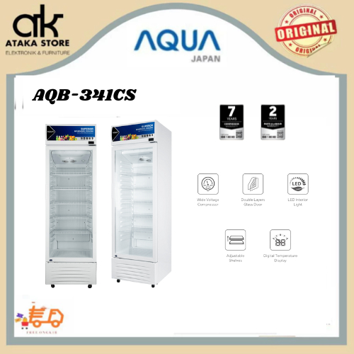 SHOWCASE COOLER AQUA AQB-341CS KULKAS LEMARI PENDINGIN AQUA 5RAK