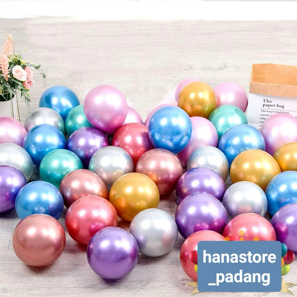 HSP Balon Latex Chrome 5 Inch / Balon Chrome Dekorasi Ulang Tahun Balon Chrome 5 inch