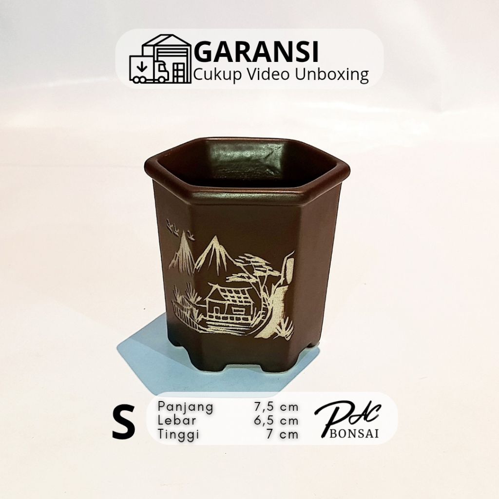 Pot Bonsai Keremik Cocok Gaya Cascade Air Terjun