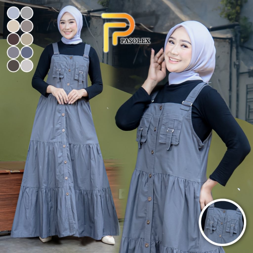 PASOLEX - Overall dress ruffle