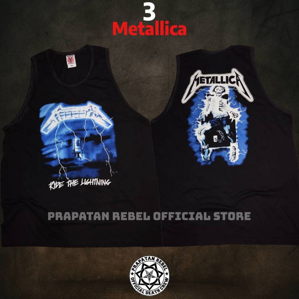 Kaos Singlet Kutang Lekbong METALLICA By PRAPATAN REBEL