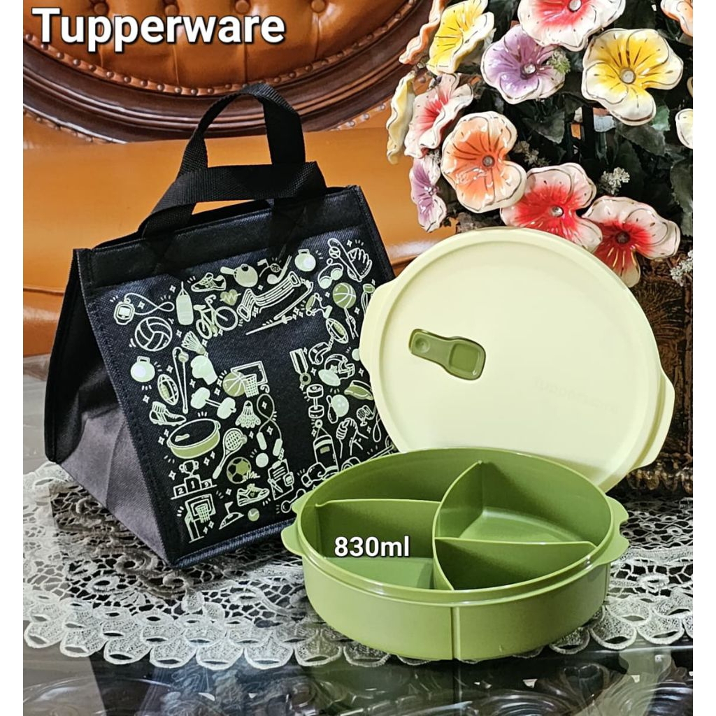 Fit to Go Green Tupperware Bekal Tupperware Fit To Go Sekat 4