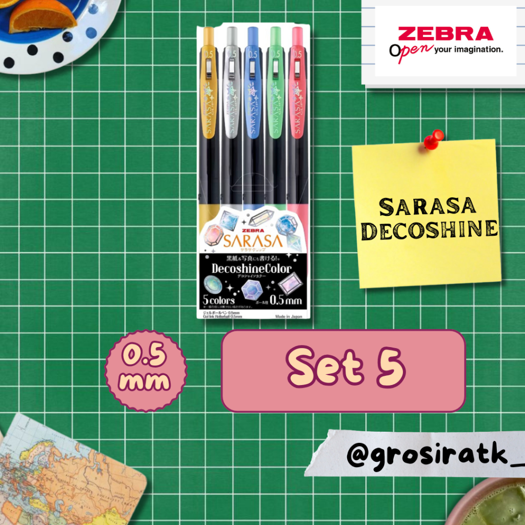Zebra Sarasa 0.5 Decoshine Set 5 Limited Edition