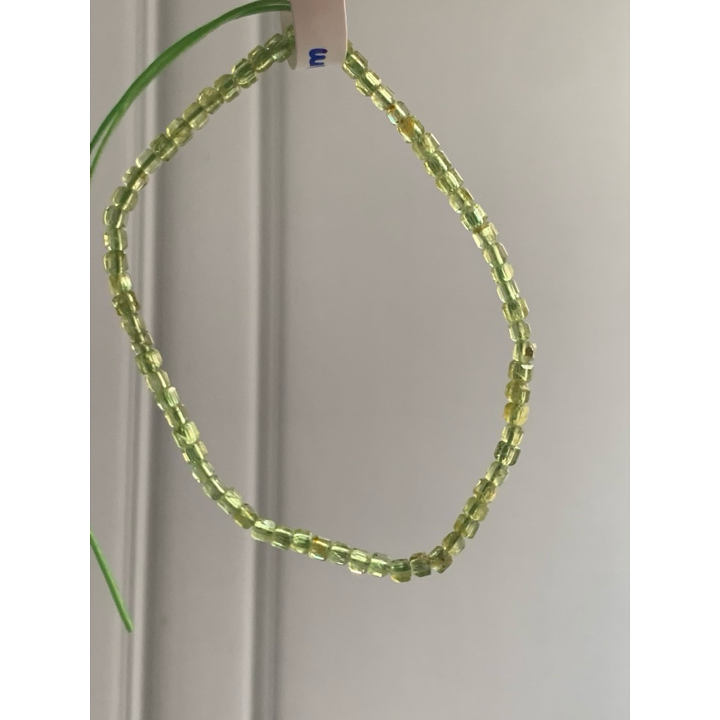 Peridot Bracelet Cube / Gelang peridot