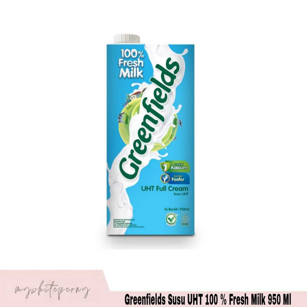 Greenfields Susu UHT 100 % Fresh Milk 950 Ml