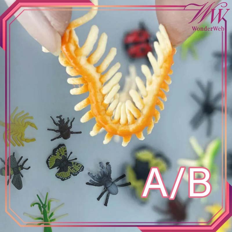 12pcs Binatang Serangga Mainan Pemodelan Simulasi Mainan Hewan Serangga Karet Ornamen Simulasi Maina