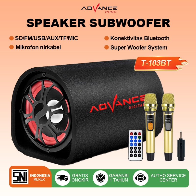 Advance T-103BT Bluetooth Speaker 8" Mic Karaoke || Advance T-103 8" Bluetooth Speaker With Mic