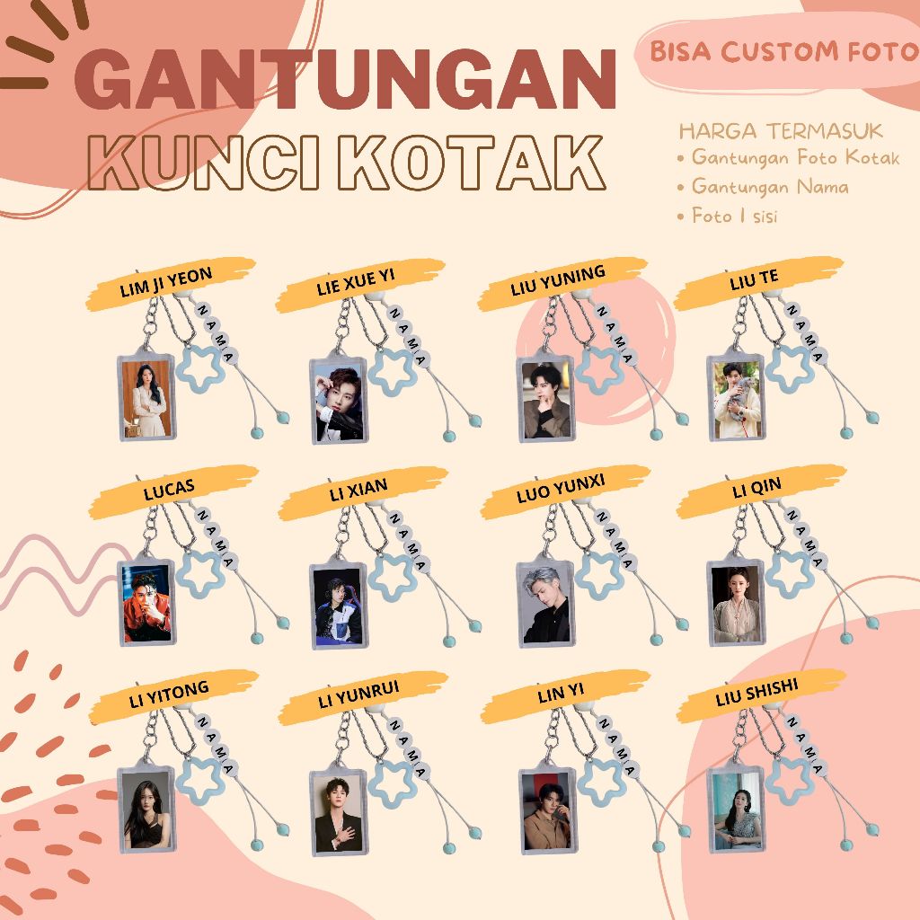 (BISA CUSTOM) GANTUNGAN KUNCI KOTAK KPOP I LEE SEUNG WOO I LEE SEYOUNG I LEE SI WOO I LEE SOO HYUK I